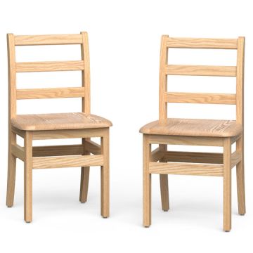 Little Scholars Kids Wooden Chair - 10" Seat Height (Set of 2)