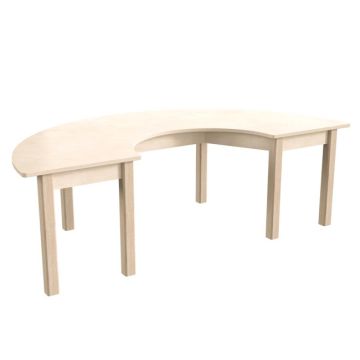 Half Circle Preschool Classroom Activity Table - 18" H