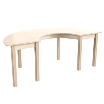 Half Circle Preschool Classroom Activity Table - 21.25" H