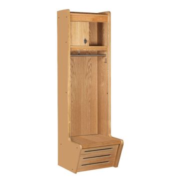 Recruiter 2 (Adder) Wood Sport 1-Wide Locker with Combination Lock (24" W x 84" H Assembled)
