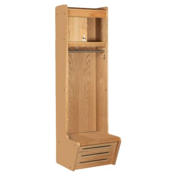 Recruiter 2 (Adder) Wood Sport 1-Wide Locker with Padlock Latch (24" W x 84" H Assembled)