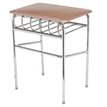Rectangle Hard Plastic Desk w/ Book Rack