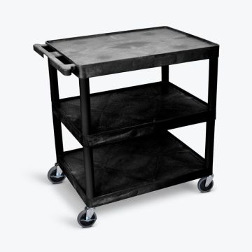 3-Shelf Utility Cart - Black