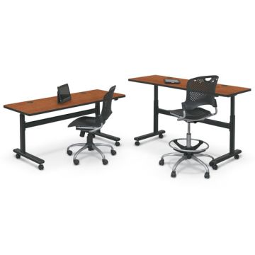 Adjustable Height Flipper Folding Tables