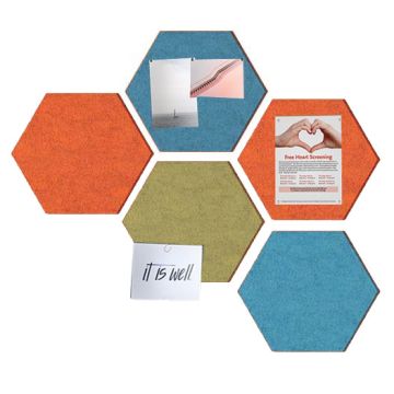 Hex Fabric Wrapped Tackable Panel (18" x 21")