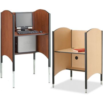 Hi-Lo Adjustable Height School Library Computer Carrel