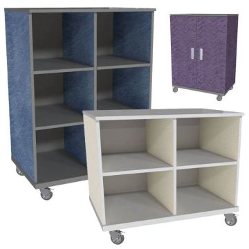 Hideaway Mobile Cubbie Shelf Storage Carts