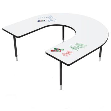 Hierarchy Dry Erase Activity Table Horseshoe (66'' W x 60'' D)