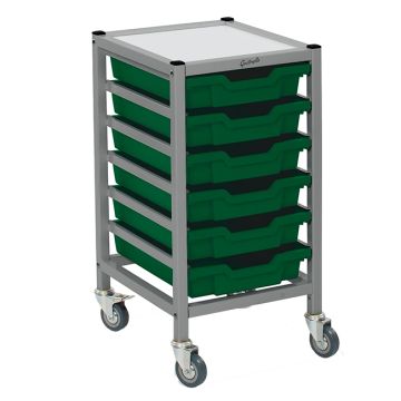Dynamis Single Cart w/ 6 Shallow Trays