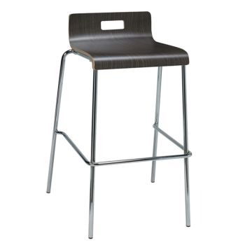 Multi-Use All Wood Counter Height Half-Back Stool