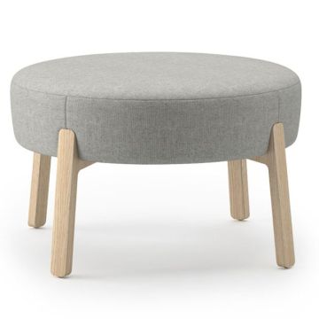 Indie Round Ottoman - 16-1/2" H