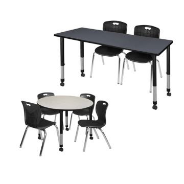 Kee Mobile Classroom Table & Andy Stack Chair Package