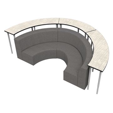 Media Center Table & Soft Seating Package Set