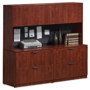 2 Lateral Files w/ 4 Door Hutch / Insert (71'' x 22'')