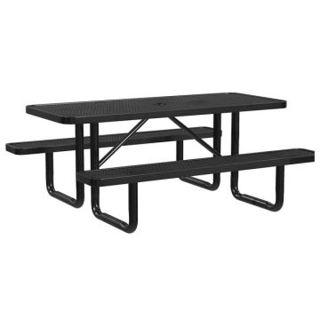 Rectangle Outdoor Picnic Tables with Expanded Metal Frame