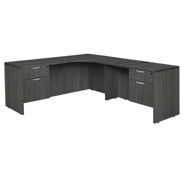 Legacy Double Pedestal Right Corner Credenza (71'' W x 24'' D)