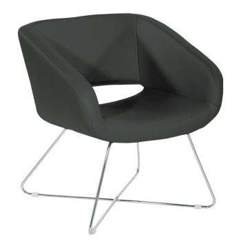 Faux Leather Lounge Chair