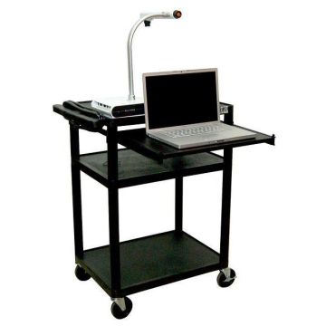 Three-Shelf Plastic AV Carts