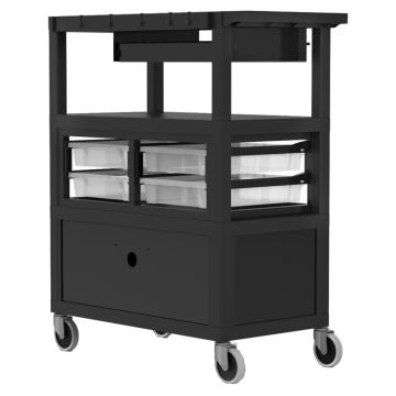 Deluxe Teacher Cart with Locking Cabinet (32" x 18")