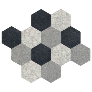 Reclaim Stick-On Decorative Acoustic Panels - Ocean Foam Combo (12-Pack)