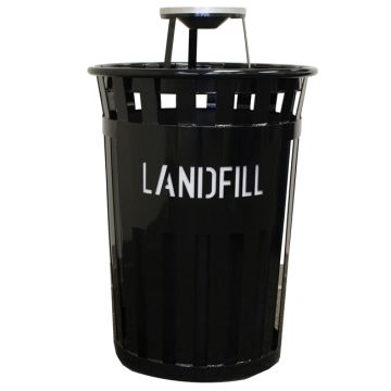 Oakley Eco Series Slatted Landfill Receptacle w/ Ash Top (36 gal)