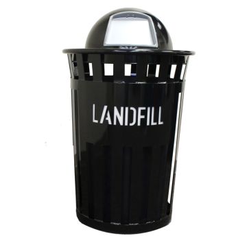 Oakley Eco Series Slatted Landfill Receptacle w/ Dome Top (36 gal)