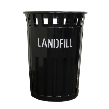 Oakley Eco Series Slatted Landfill Receptacle w/ Flat Top (36 gal)