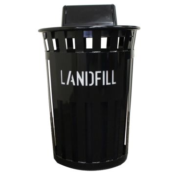 Oakley Eco Series Slatted Landfill Receptacle w/ Swing Top (36 gal)