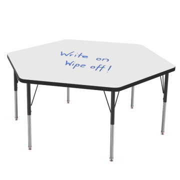 MG2200 Dry Erase Activity Table (54-1/2'' x 48'' Hexagon)