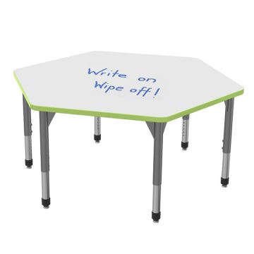 Premier Dry Erase Table (54-1/2" x 48" Hexagon)