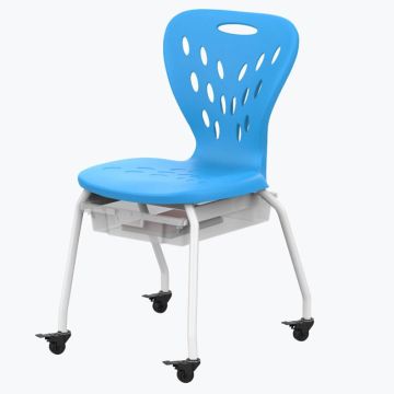 Stackable School Chair w/ Casters and Storage