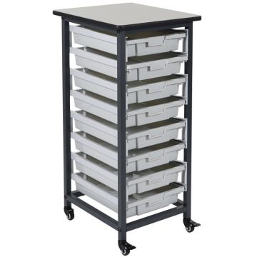 Mobile Single Row Bin Storage Unit
