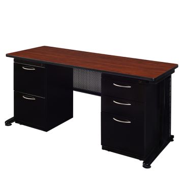 Fusion Double Pedestal Desk by Regency