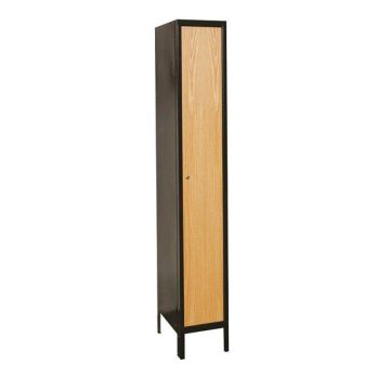 Metal-Wood Hybrid Single-Tier 1-Wide Lockers