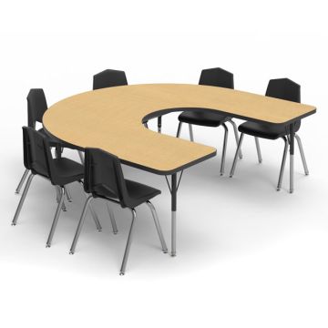 Horseshoe Activity Table and Chair Package Set