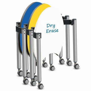 Dry Erase Kite Mini Mobile Flip-Top Nest Tables