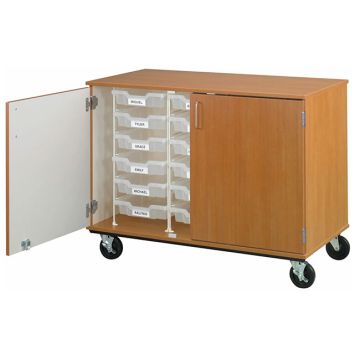 Mobile 18 Bin Storage Unit
