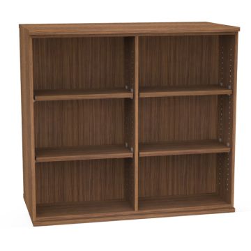 Modular Single Sided Open Bookcase w/ 1 Divider & 4 Adjustable Shelves
