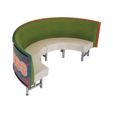 Half Circle Mobile Booth Seating Unit