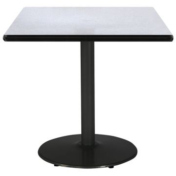 Mode Square Cafe Table w/ Black Round Base