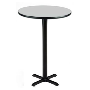 Mode Round Bar Height Cafe Table w/ Black X Base