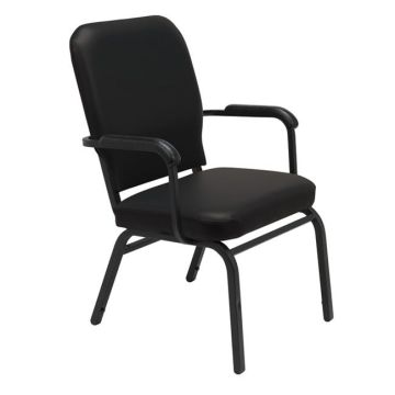 Upholstered Oversized Padded Stack Chair with Arms