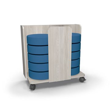 DOT Soft Seating Floor Wobble Stool and Cart Package