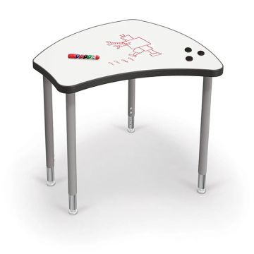 Hierarchy Shapes Desk with Porcelain Steel Top