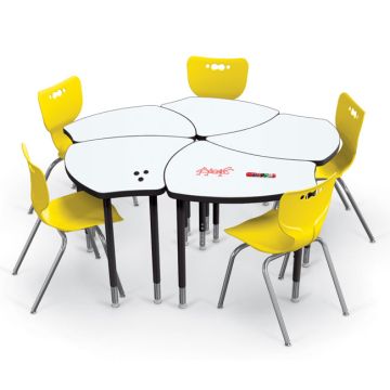 Hierarchy Porcelain Steel Shapes Desk & Hierarchy Chair Package