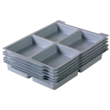 6 Pack - 4 Section Tray Insert