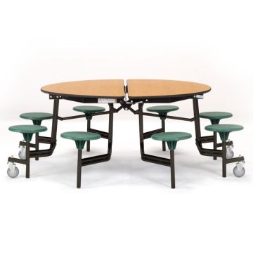 Round Mobile Stool Cafeteria Tables