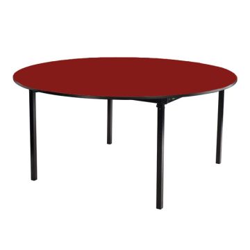 Max Seating Round Premium Plywood with Edge Band Folding Tables by NPS