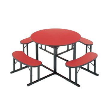 Round Cafeteria Bench Tables
