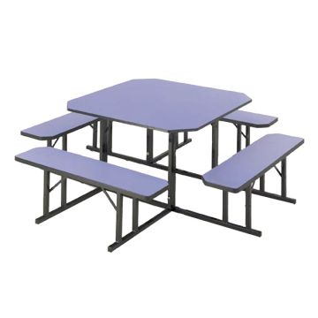 Square Cafeteria Bench Table - 48'' SQ